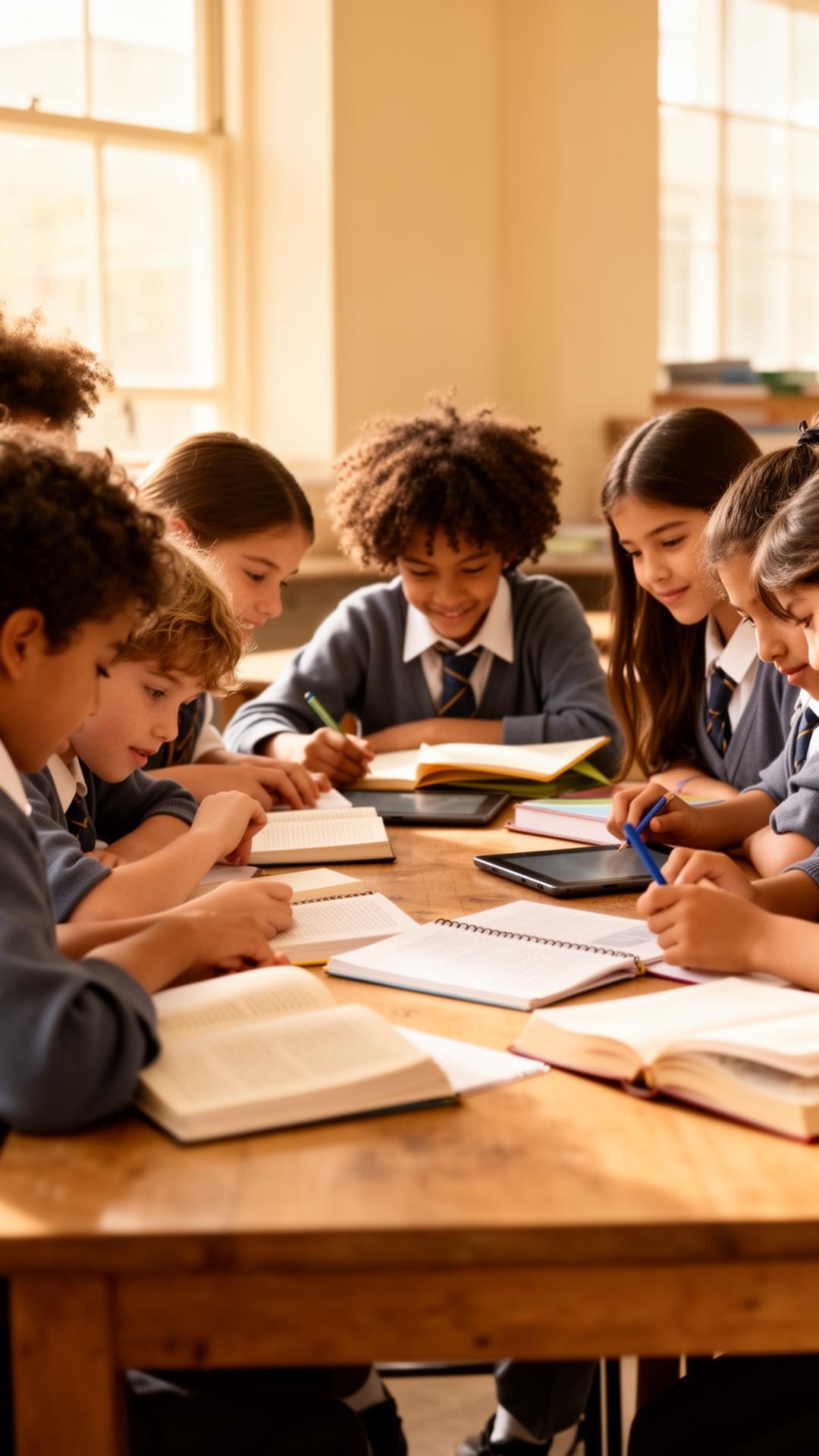 Diverse learners studying — NBI profiling for subject choice and career guidance